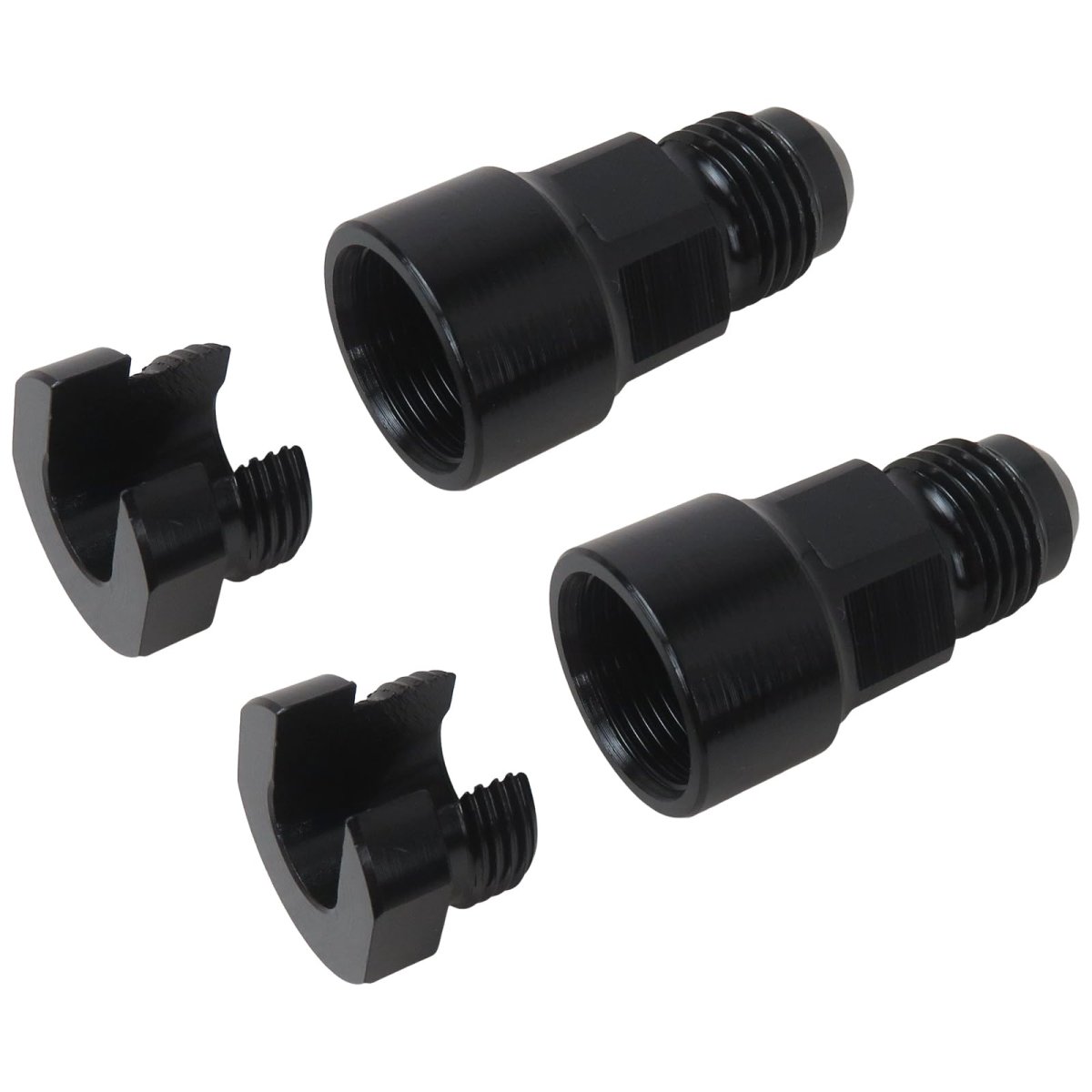6an Male To 5 16 In Quick Disconnect Female Efi Fuel Rail Fitting Aluminum Compression Adapter For And Oil Systems Black 2