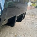 Ecotric Rear Bumper Diffuser Shark Fin Compatible With 2014-2019 Chevrolet Chevy Corvette C7 Curved Shape Spoiler Trim Covers