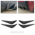 Ecotric Rear Bumper Diffuser Shark Fin Compatible With 2014-2019 Chevrolet Chevy Corvette C7 Curved Shape Spoiler Trim Covers