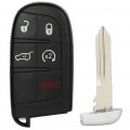 Ocpty 2 Pcs Flip Key Entry Remote Control Uncut Fob Shell Case Replacement For Jeep Compass Trackhawk Renegade Fiat 500l