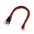 Uxcell 10pcs 2mm Pre Wired Led Red Dc6-12v Clear Lens Light Emitting Diodes