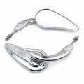 Httmt Mt382c- Motorcycle Chrome Raindrop Side Mirrors Compatible With 1984 And Up H-d Street 500 750 Low Rider Superlow Iron