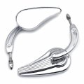 Httmt Mt382c- Motorcycle Chrome Raindrop Side Mirrors Compatible With 1984 And Up H-d Street 500 750 Low Rider Superlow Iron