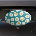 Sunny Side Eggs Pattern Oval Tow Trailer Hitch Cover Plug Insert