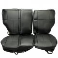 Hecasa Full Seat Covers Compatible With 2007-2014 Toyota Fj Cruiser 5-seat Front Rear Cushion Protectors Black Artificial
