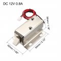 Uxcell Dc 12v 0 8a 11 4mm Electromagnetic Solenoid Lock Assembly For Electirc Cabinet Door