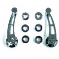 Pirate Mfg Hot Rod Chrome Billet Aluminum Long Window Crank Handle Kit 