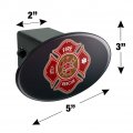Firefighter Fire Rescue Maltese Cross Oval Tow Trailer Hitch Cover Plug Insert