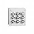 Pushbutton Enclosure 22mm 9 Hole Plastic 