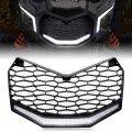 Sautvs Front Grille With Led Light For Maverick X3 2017-2024 New Premium Bumper Mesh Grill Bar Can-am Accessories 