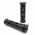 Httmt Trhb120-7 8 Cnc Billet 7 Hand Grips Plain End Compatible With Japanese Bike Suzuk Black