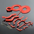 Silicone Radiator Coolant Hose Kit Clamps Compatible For Mitsubishi Eclipse Dsm 4g63t 2g 1995-1999 Vacuum Pipe Red 1996 1997