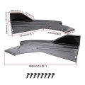 Carbon Fiber Rear Bumper Lip Splitter For Cars Universal Chin Spoiler With Side Fins Black Body Protector Aerodynamic Diffuser