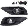 Front Bumper Driving Fog Lights H8 Bulb For Honda Cr-v 2012-2014 W Bezel Switch Clear Lens 1 Pair 