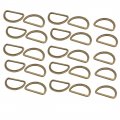Uxcell 25mm Inner Width Zinc Alloy Flat Typed D Welded Ring Bronze Tone 25pcs