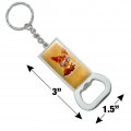 Graphics More Beam Me Up Scottie Dog Suglasses Vintage Retro Keychain Rectangle Chrome Plated Metal Bottle Cap Opener