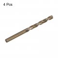 Uxcell 4 Pcs 6 3mm Drilling Dia Straight Shank High-speed Steel Cobalt Metric Twist Drill Bit Rotary Tool