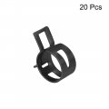 Uxcell Steel Band Clamp 18mm Inner Dia Fit 18 5-19 2mm Od Hose Spring Type Action Fuel Line Silicone Tube Clip Black 20pcs