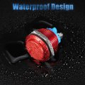 Uxcell 16 Mm Car Waterproof Push Button Switch Metal Round Start Spst 1no Ac 250v Red