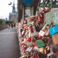 Inblue Personalized Heart Lock Custom Engraving Picture Photo Name Date For Couple Boyfriend Girlfriend Him Her Love Bridge