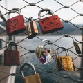 Inblue Personalized Heart Lock Custom Engraving Picture Photo Name Date For Couple Boyfriend Girlfriend Him Her Love Bridge