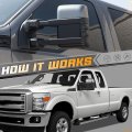 Hercoo Smoke Side Mirror Marker Lights Lens W Led Compatible With 2008-2016 F250 F350 F450 Super Duty Turn Signal Aftermarket