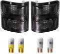 Hercoo Smoke Side Mirror Marker Lights Lens W Led For 2008-2016 F250 F350 F450 Super Duty Turn Signal Aftermarket Replacement
