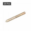 Uxcell M4x40mm Hanger Bolts 20pcs Double Ended Thread Dowel Screws For Wood Furniture