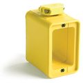 Super Safeway Multiple Outlet Box 3050 Yellow Dual Sided Industrial Mounting With Standard Depth And C Clamp Rubber Housing 