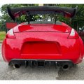 Hecasa Rear Diffuser Compatible With 2009-2020 Nissan 370z Z34 Coupe 2door Model Shark Fin Style Bumper Valance Abs Plastic