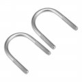 Uxcell U-bolts 2pcs 1 42 36mm Inner Width 60mm Length M8 304 Stainless Steel U-bolt Fastener For 33mm Pipe Dia