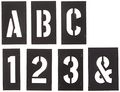 Ch Hanson 3 In Brass Number 15 Piece Interlocking Stencil Set 