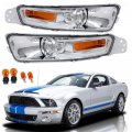 Turn Signal Lights For 2005 2006 2007 2008 2009 Mustang Bumper Parking Lamps Clear Lens White Housing Bulbs 