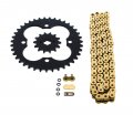 Fits Honda Trx250r 250r 520-92 Gold O Ring Chain Sprocket Black 14 39