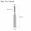 Uxcell Router Bit 1 4 Shank 8 Cutting Dia Single Straight Flute Carbide For Woodworking Carpentry Milling Cutter Tool 2 Pcs