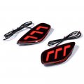Anzios For 20-21 22 Kia Seltos Red 36-led Bumper Reflector Lens Brake Tail Light 2x 