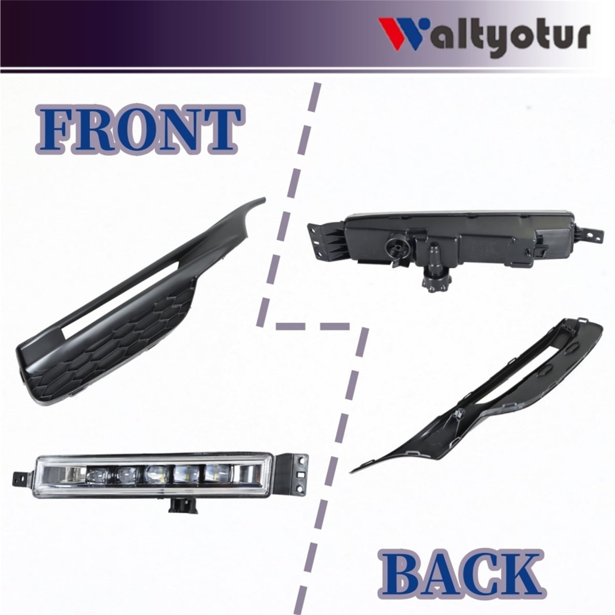 4dr Replacement For 2016 2017 Accord Sedan Fog Lights Bumper Right Left Side Driving Lamps 08v31-t2a-100e 71102-t2f-a61