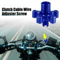 X Autohaux 8mm Brake Clutch Levers Cable Wire Adjuster Screw Bolt M8x1 25 Aluminum Alloy For Motorcycle Atv Utv Bike Blue