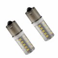 Hqrp 2-pack Ba15s Smd2835 Led Bulbs 33 Cool White Leds 12-24v Dc Compatible With Case 210 220 222 224 226 400 442 444 446 448