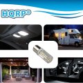 Hqrp 2-pack Ba15s Smd2835 Led Bulbs 33 Cool White Leds 12-24v Dc Compatible With Case 210 220 222 224 226 400 442 444 446 448