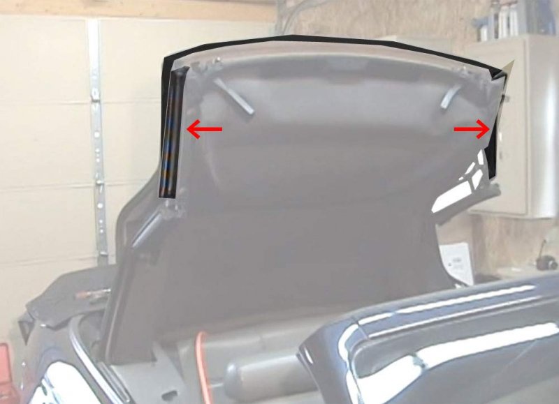 1994-2004 Mustang Cobra Convertible Top Header And Side Rails Rubber Weatherstrips