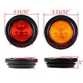 4-led 2 5 Round Brake Running Tail Lights Turn Signal Side Marker Lamps 20pcs10 Red 10 Amber