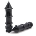 Skeleton Spike 1 In Hand Grips For H-d And Other Motorcycles Black Aluminum Handlebar Fits Bars