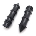 Skeleton Spike 1 In Hand Grips For H-d And Other Motorcycles Black Aluminum Handlebar Fits Bars