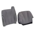 Front Driver Bottom And Top Replacement Seat Covers Cloth Gray For Chevy Silverado Gmc Sierra 1999 2000 2001 2002 Interior Trim 