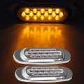 Ocpty Marker Lights 2pcs Side Yellow Kit Waterproof Surface Mounted Turn Signal Light Fit For Truck 4x4 Pickup Boats Trailer
