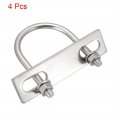 Uxcell U-bolts 4pcs 1 65 42mm Inner Width 65mm Length M6 304 Stainless Steel Round U Bolt With Nuts Frame For Boat Trailer Axle