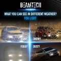Beamtech H4 Led Fog Light Bulbs 18000lm 90w 6500k Xenon White 9003 Bulb G-xp Chips High Brightness Pack Of 2