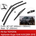 3 Wipers 26 20 12 Front And Rear Replacement Fit For Toyota Highlander Kluger Xu40 Xu50 2009-2019 Windshield Blades Original