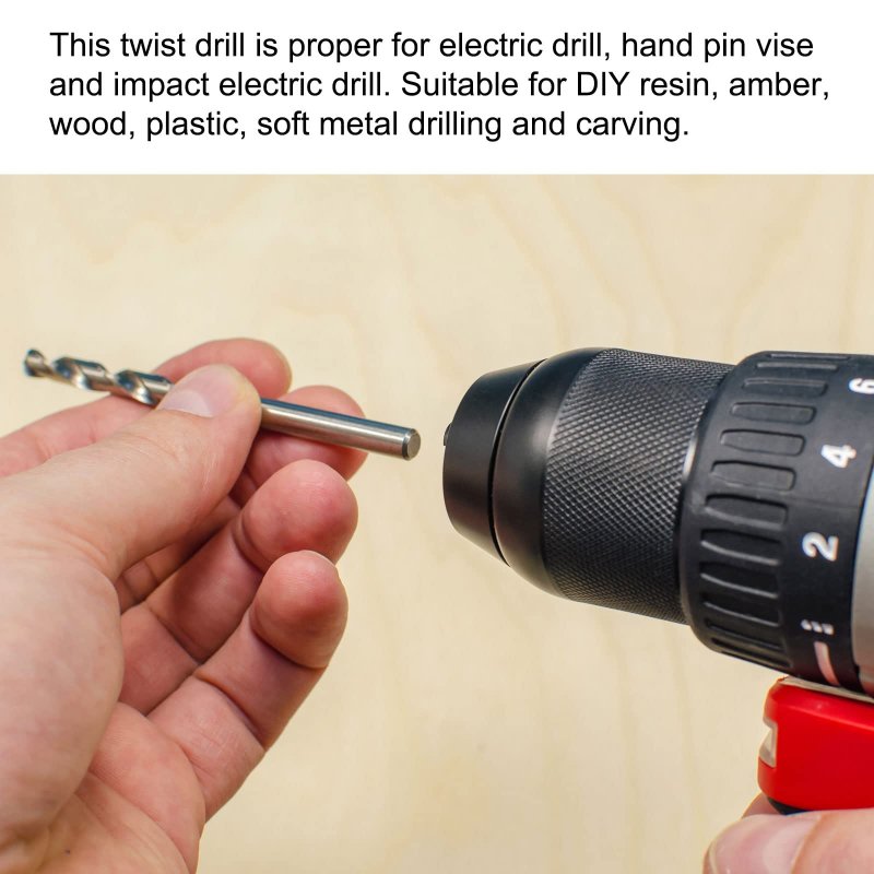 2pcs Mini Twist Drill Bit 2mm Micro Engraving Bits High-speed Steel 2 35mm Shank Uncoated For Diy Resin Amber And Wood